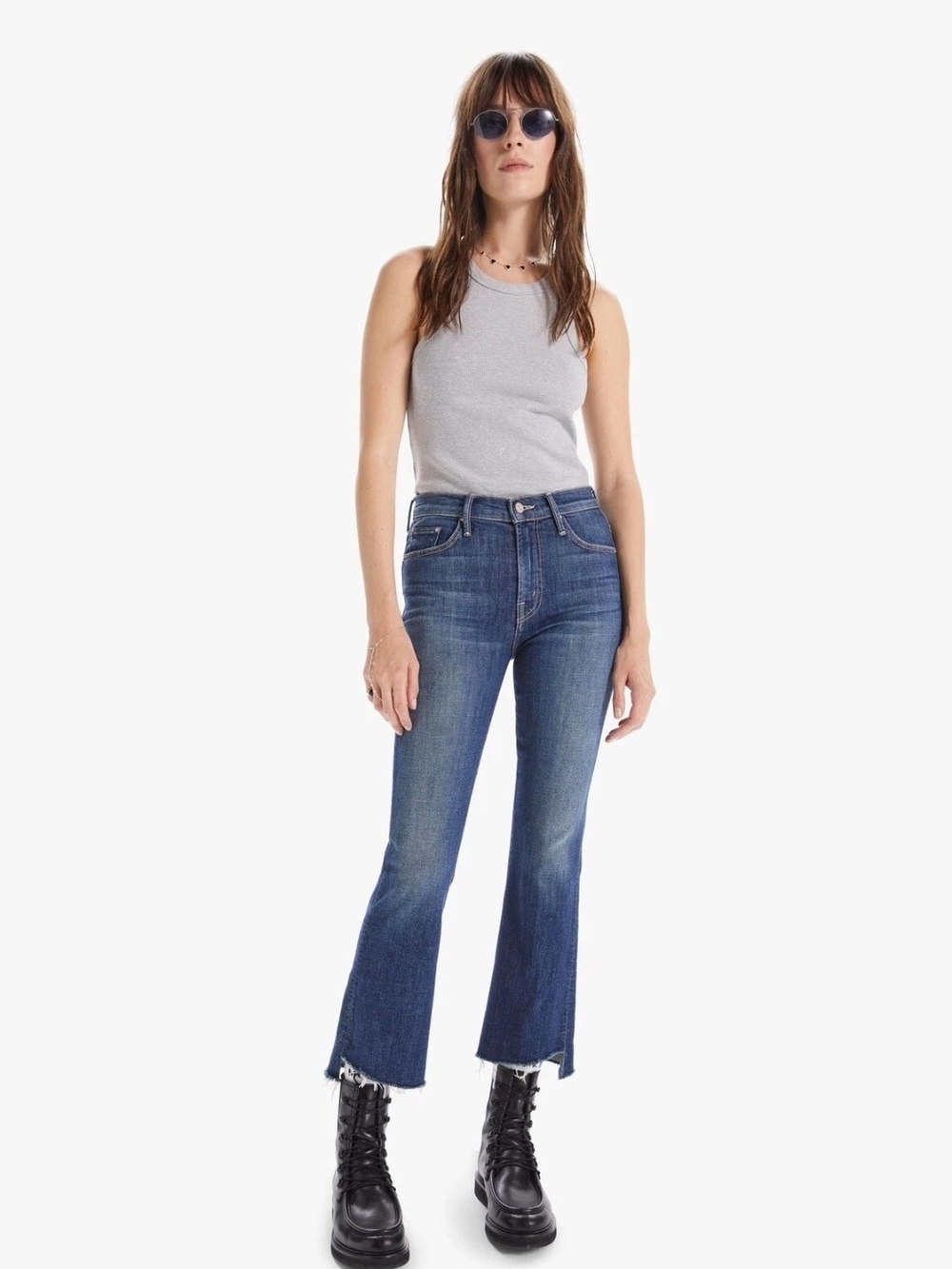 MOTHER Insider Crop Step Fray Jeans Girl Crush 29
